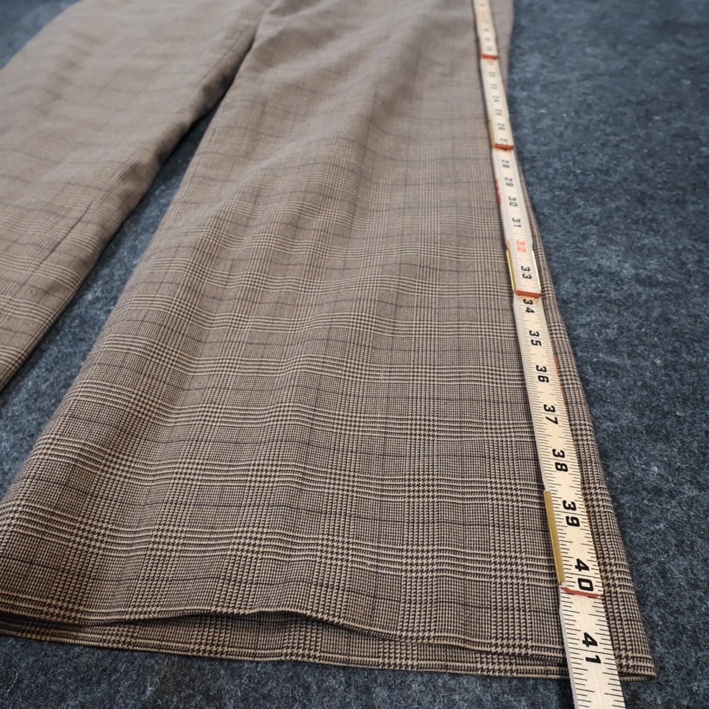 Jones New York Dress Pants Womens 18W Brown Excellent Plaid Stretch Trousers - Picture 3 of 10